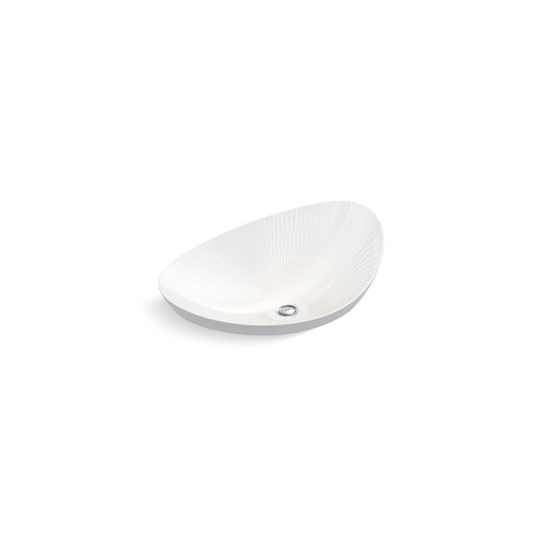 Veil 18.02 Champagne Gold to Silver Ceramic Vessel Bathroom Sink