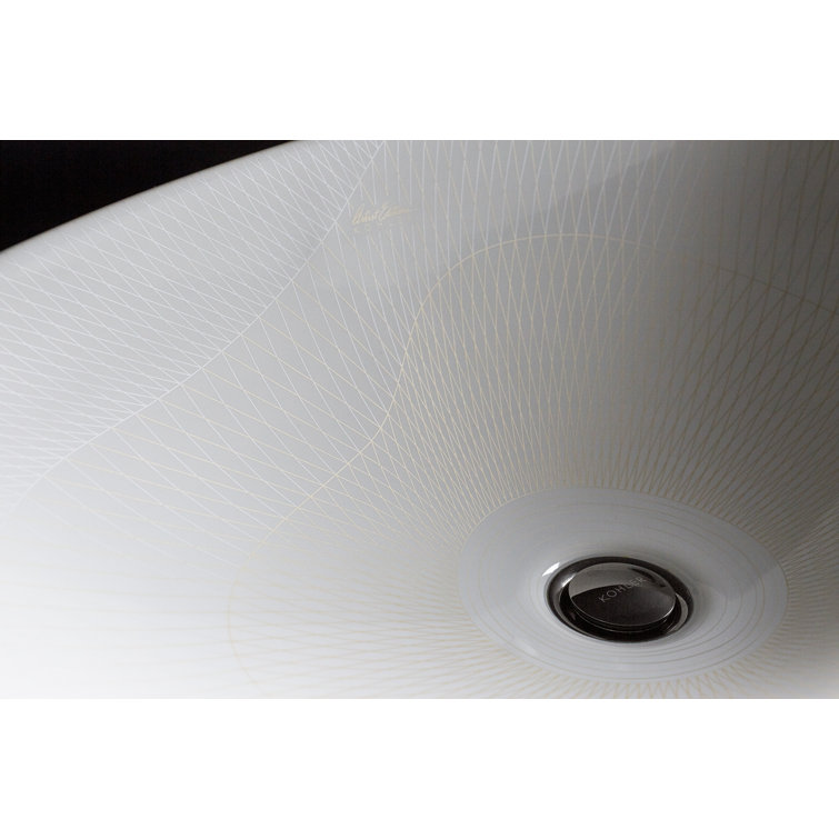 Veil 18.02 Champagne Gold to Silver Ceramic Vessel Bathroom Sink