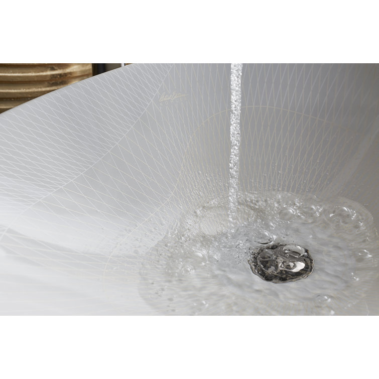Veil 18.02 Champagne Gold to Silver Ceramic Vessel Bathroom Sink