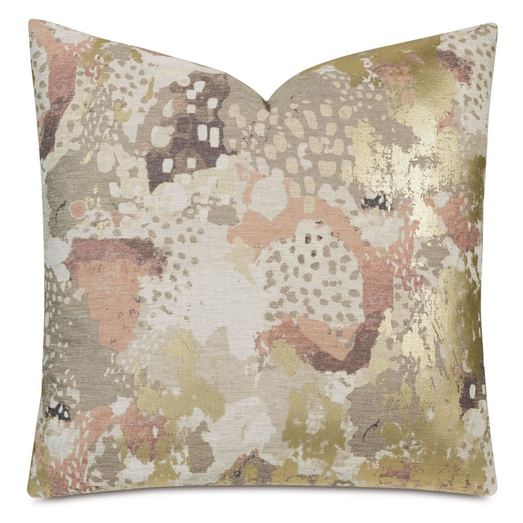 Handcrafted Square Polyester Pillow Cover & Insert with Duck Feather