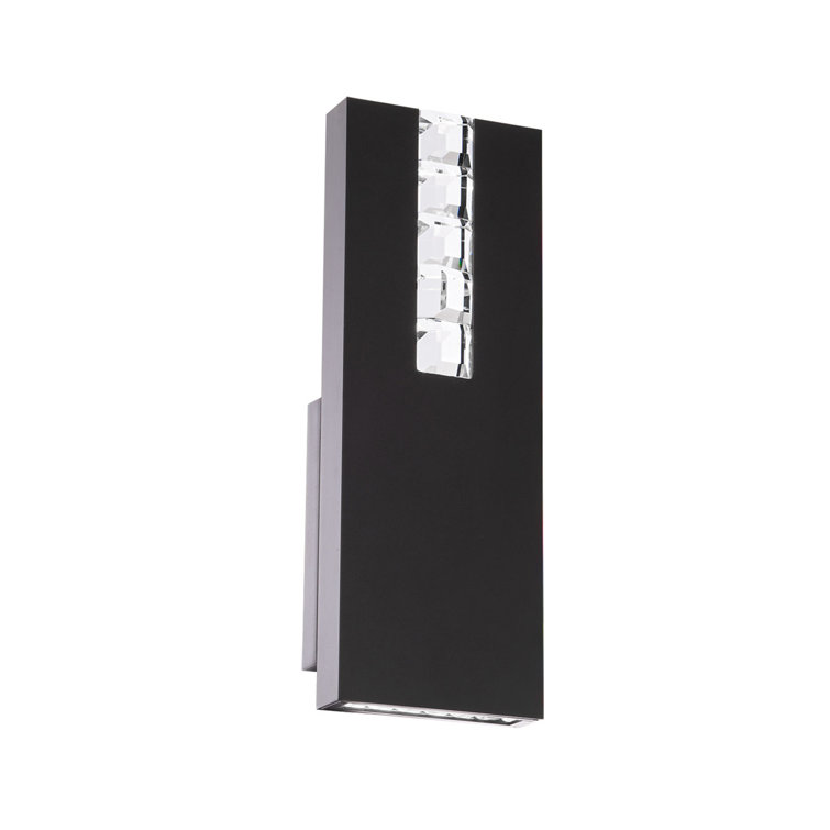 Helios Black Aluminum LED Dimmable Wall Sconce