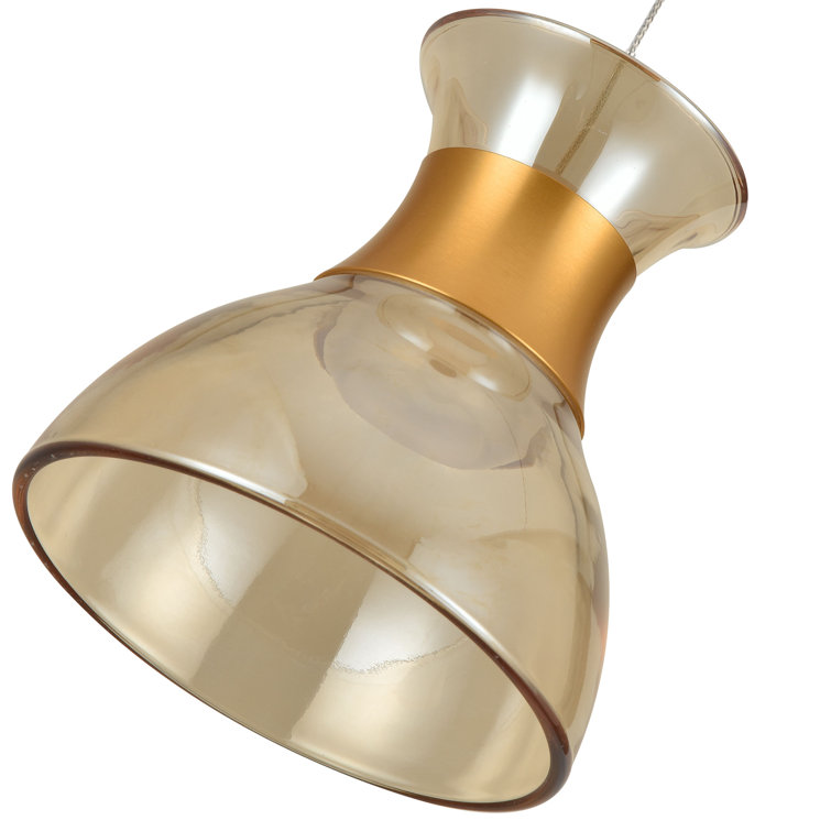 Palermo Gold 80'' Contemporary LED Glass Pendant Light