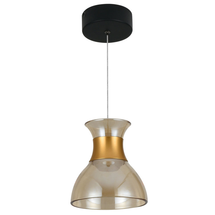 Palermo Gold 80'' Contemporary LED Glass Pendant Light