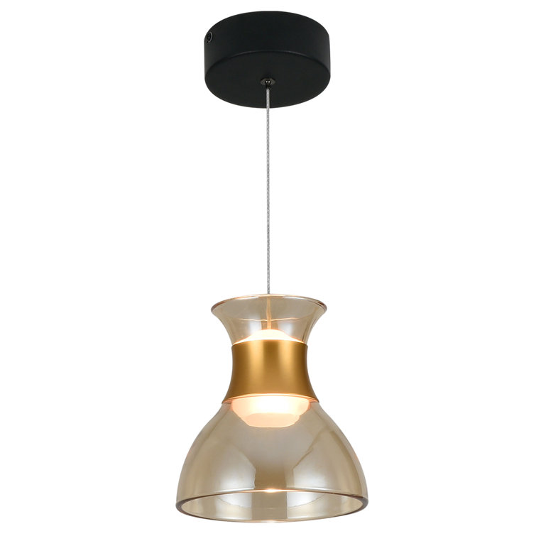 Palermo Gold 80'' Contemporary LED Glass Pendant Light