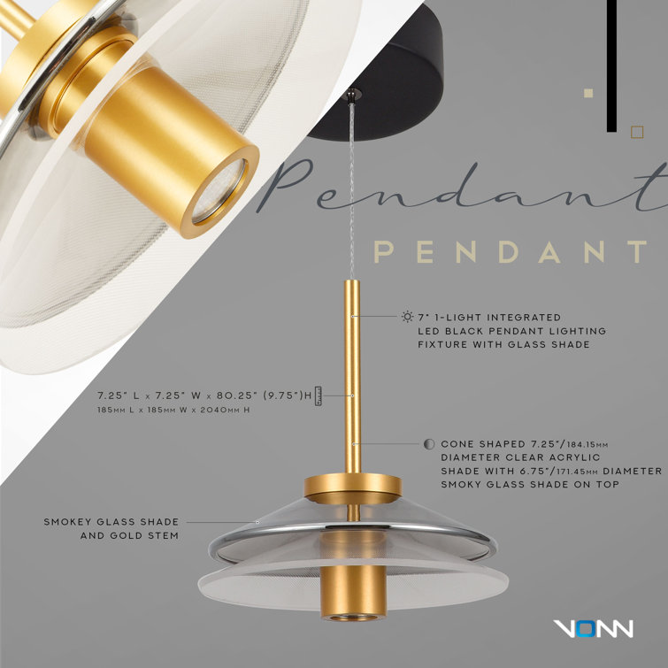 Verona 80.25" Gold Glass LED Pendant Light