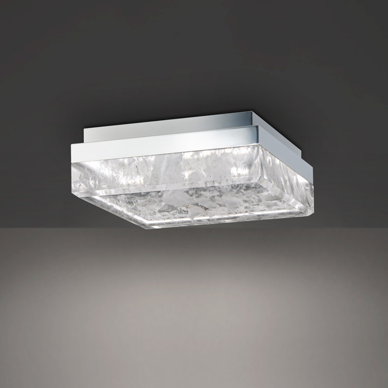Whisper Crystal Chrome 12" LED Flush Mount for Indoor/Outdoor