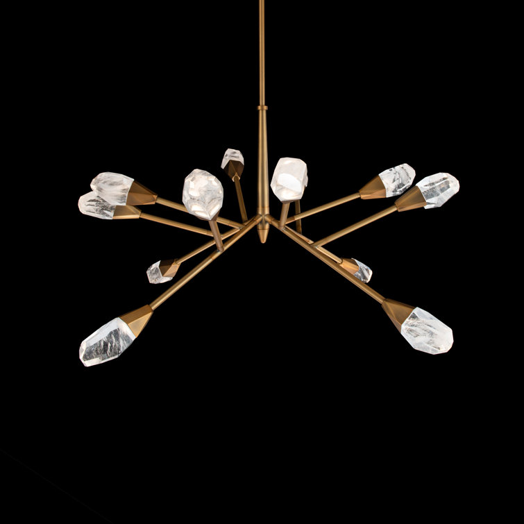 Synapse Aged Brass 12-Light LED Sputnik Sphere Chandelier