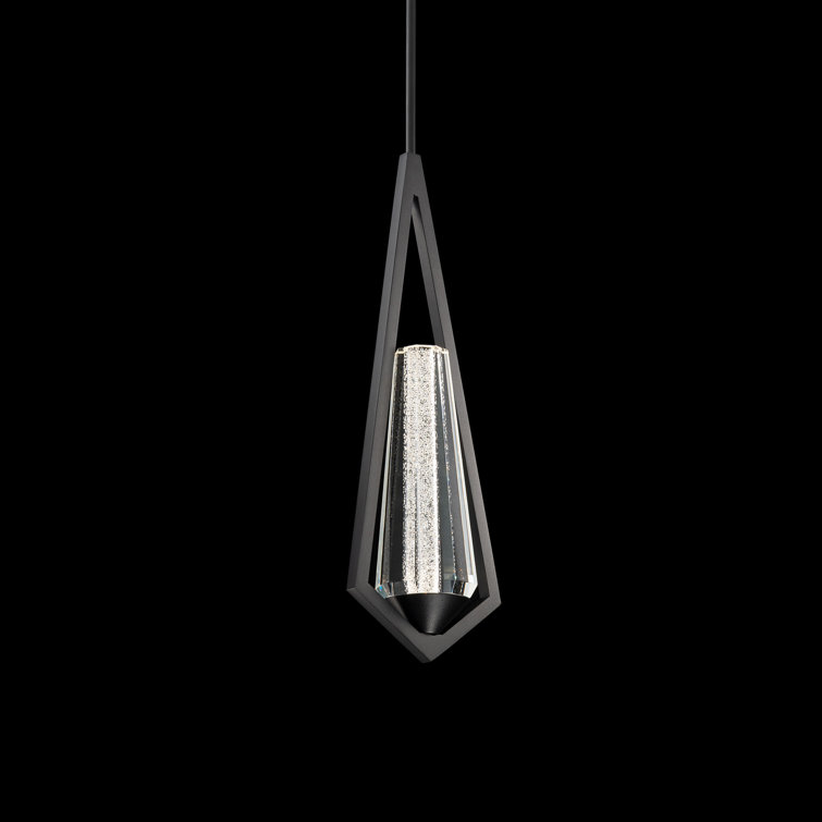 Devotion Black Crystal LED Mini Indoor/Outdoor Pendant