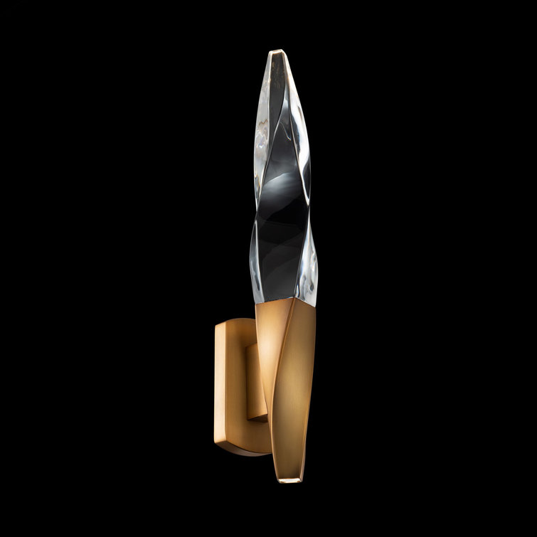 Kindjal Aged Brass Dimmable LED Armed Sconce
