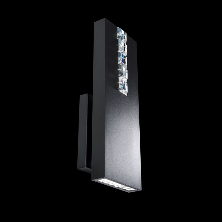 Helios Black Aluminum LED Dimmable Wall Sconce