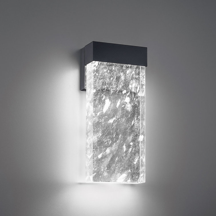 Glacio Modern Black Aluminum LED Dimmable Sconce
