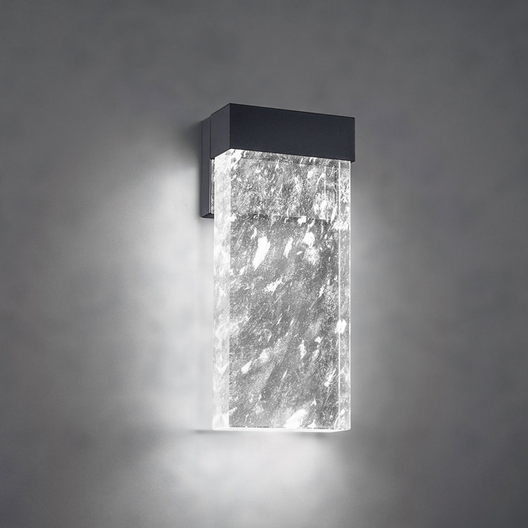 Glacio Modern Black Aluminum LED Dimmable Sconce