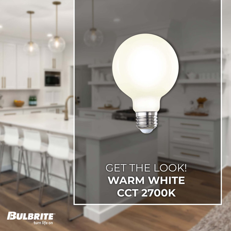 7 Watt White G25 LED Milky Dimmable Light Bulb (2-Pack)