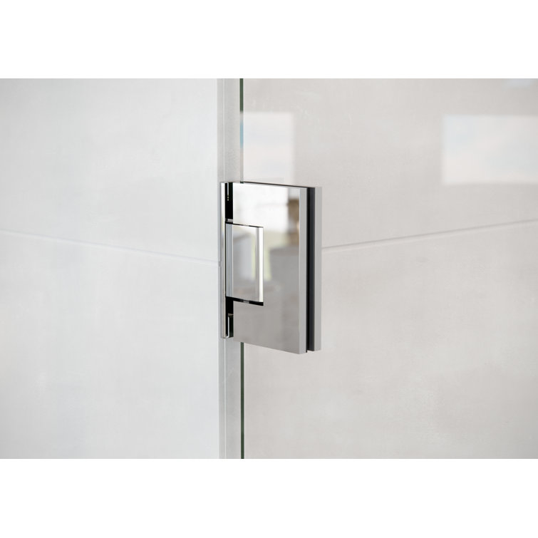 Polished Chrome Frameless Glass Bathtub Shower Door