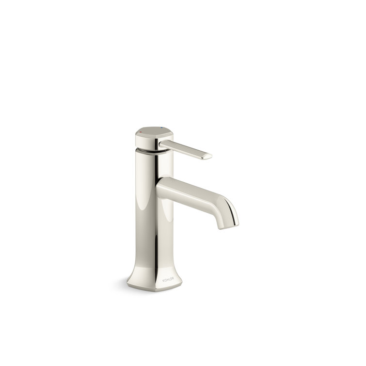 Vibrant Polished Nickel Single-Handle Bathroom Faucet