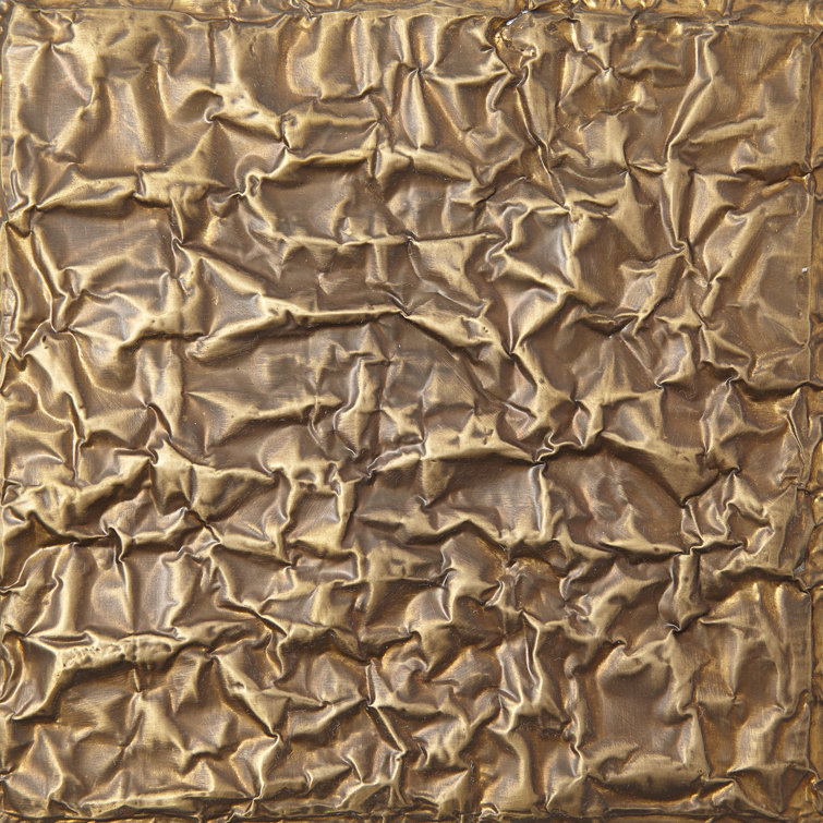 Crinkle Brass/Bronze 2-Drawer Bedside Chest