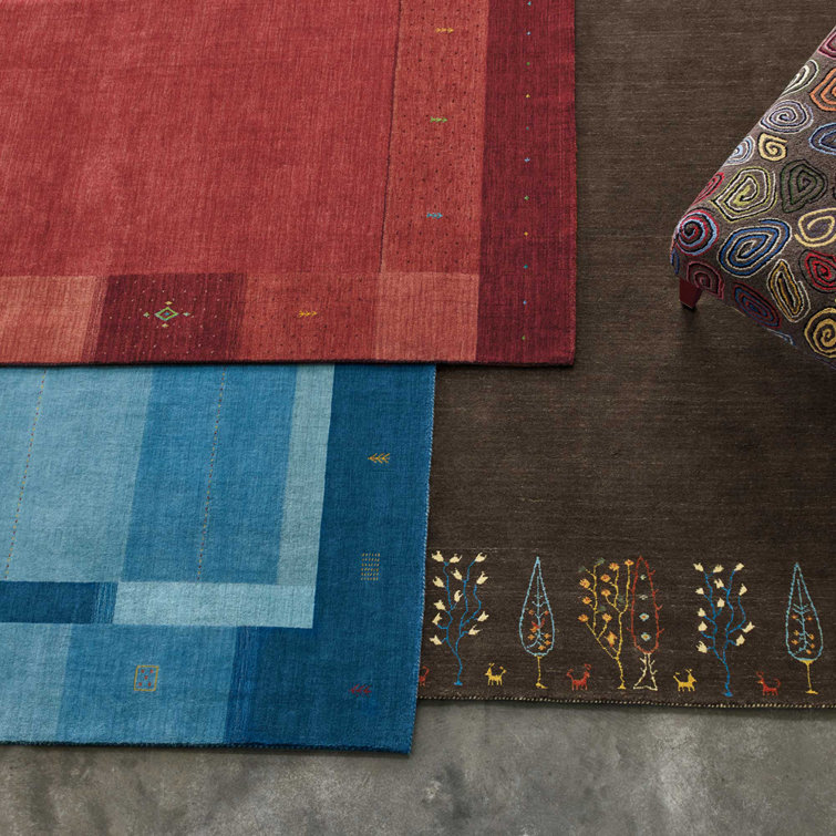 Lori Tribal Inspired Red Wool 3' x 5' Handwoven Area Rug