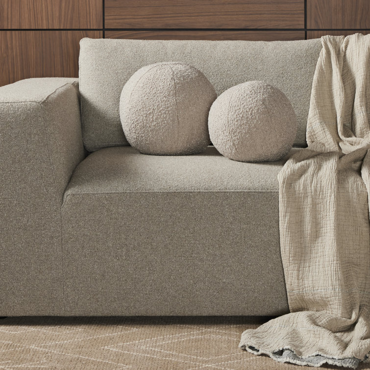 Knoll Natural Round Reversible Throw Pillow Set