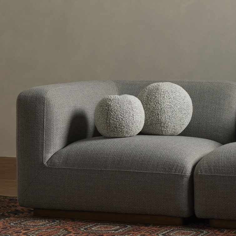 Knoll Natural Round Reversible Throw Pillow Set