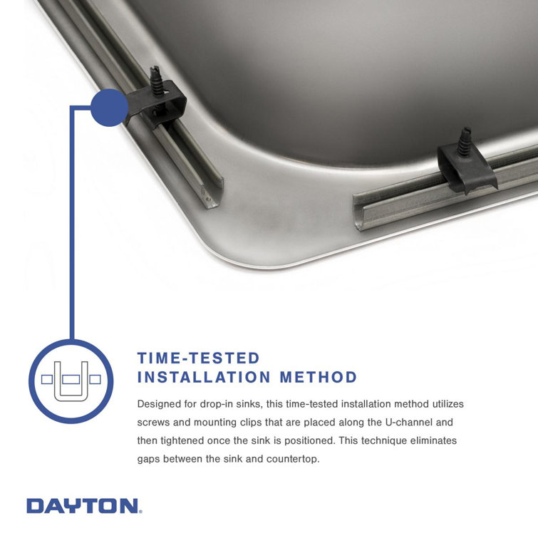 Dayton 25" Stainless Steel Single Bowl Drop-In Sink