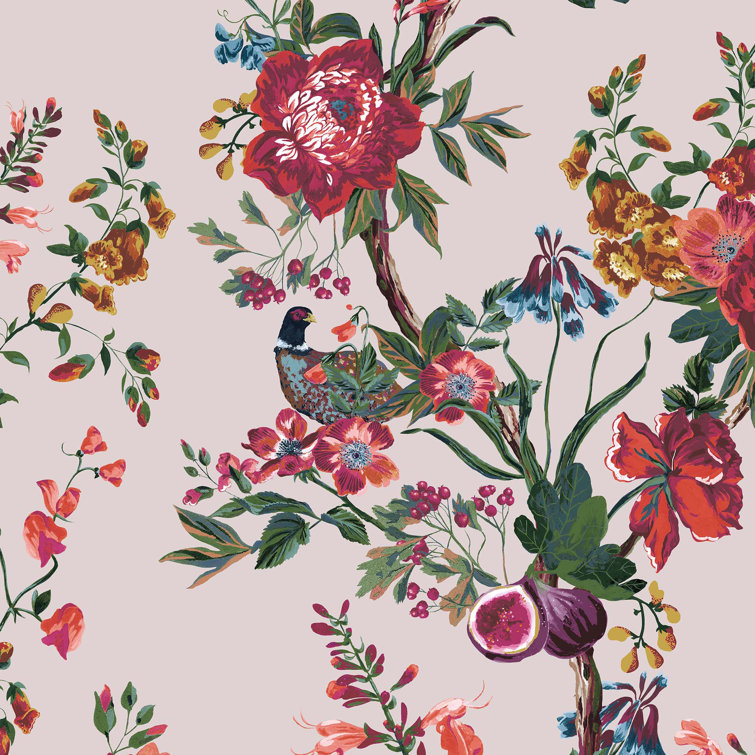 Antique Crème Chinoiserie Floral Removable Wallpaper