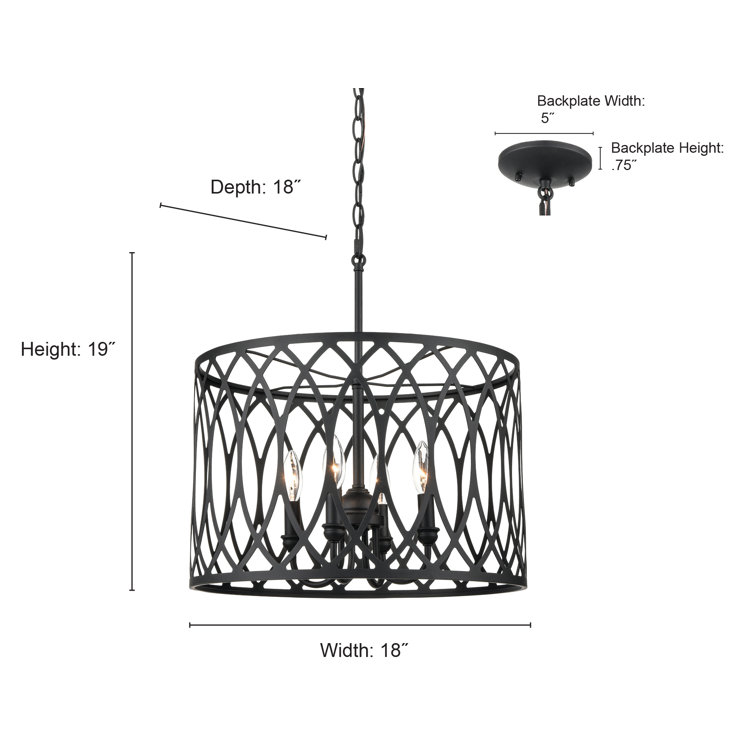 Arelyn 15'' Painted Modern Gold Glass Drum Pendant Light