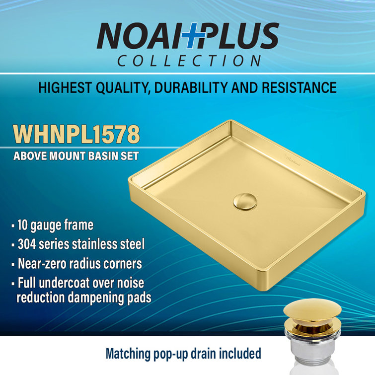 Copper Rectangular Above-Counter Vessel Sink