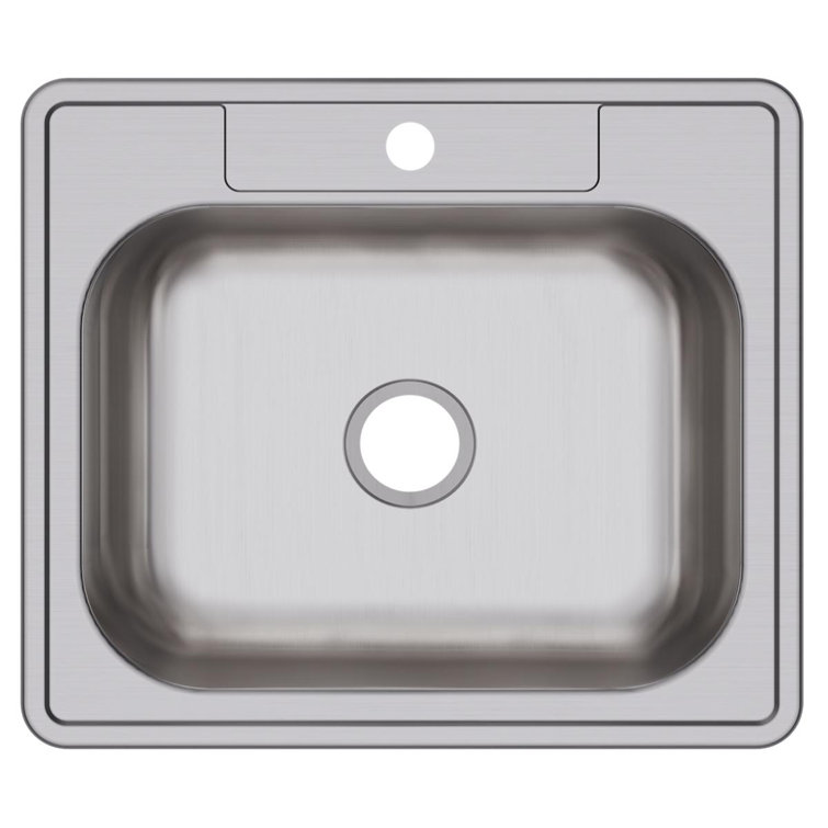Dayton 25" Stainless Steel Single Bowl Drop-In Sink