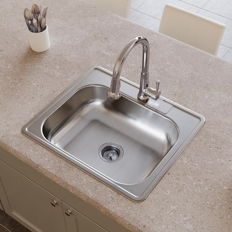 Dayton 25" Stainless Steel Single Bowl Drop-In Sink