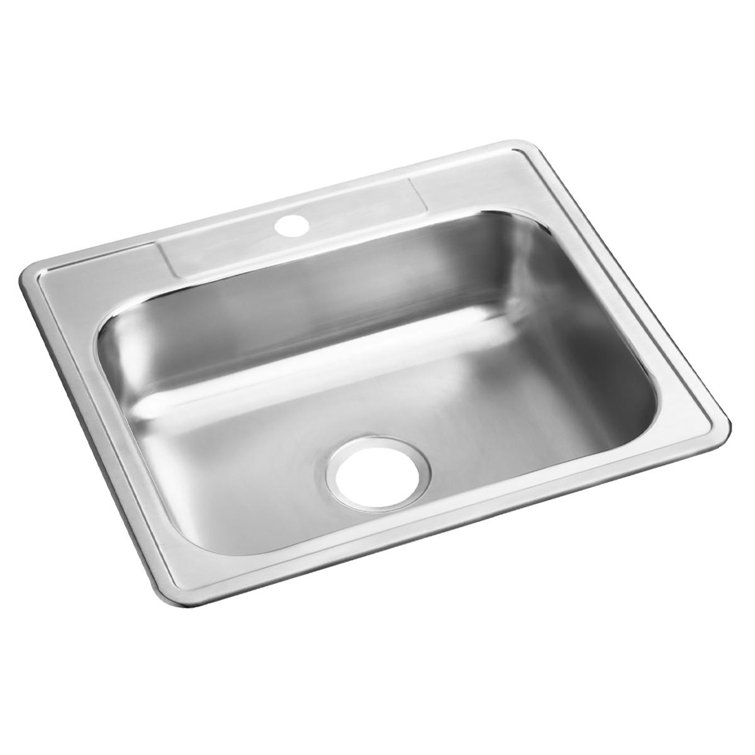 Dayton 25" Stainless Steel Single Bowl Drop-In Sink