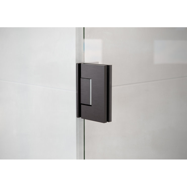 Illume 37.25" x 78" Frameless Shower Door in Oil Rubbed Bronze with Clear Glass