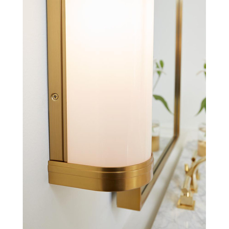 Burnished Brass 24" Direct Wired Electric Bath Sconce