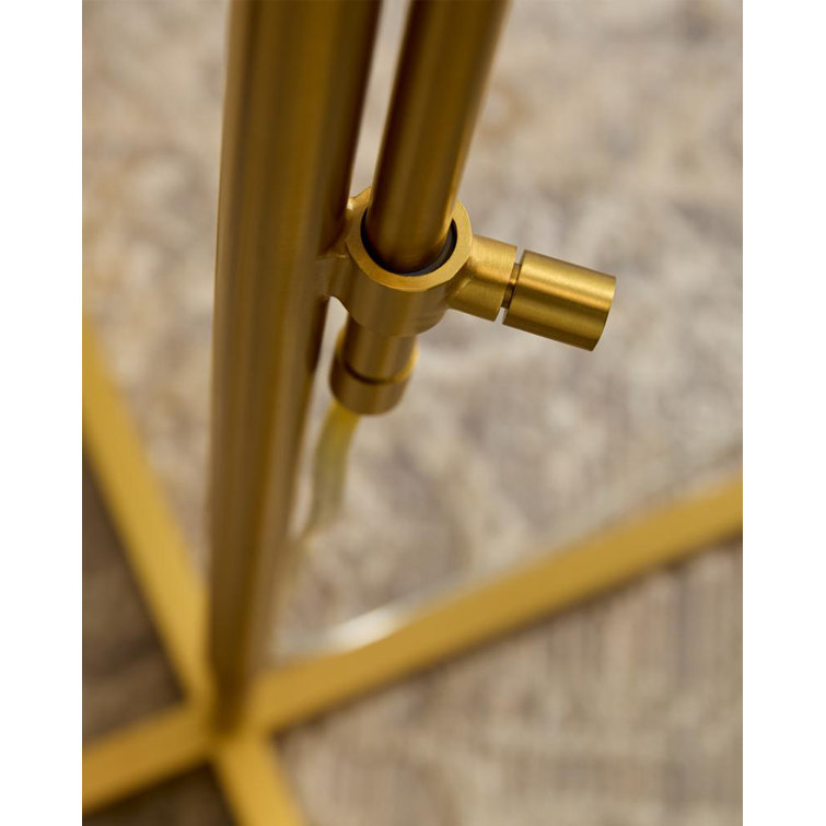 Franklin Adjustable Pharmacy Floor Lamp in Burnished Brass