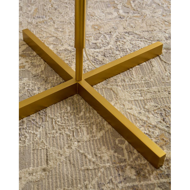 Franklin Adjustable Pharmacy Floor Lamp in Burnished Brass