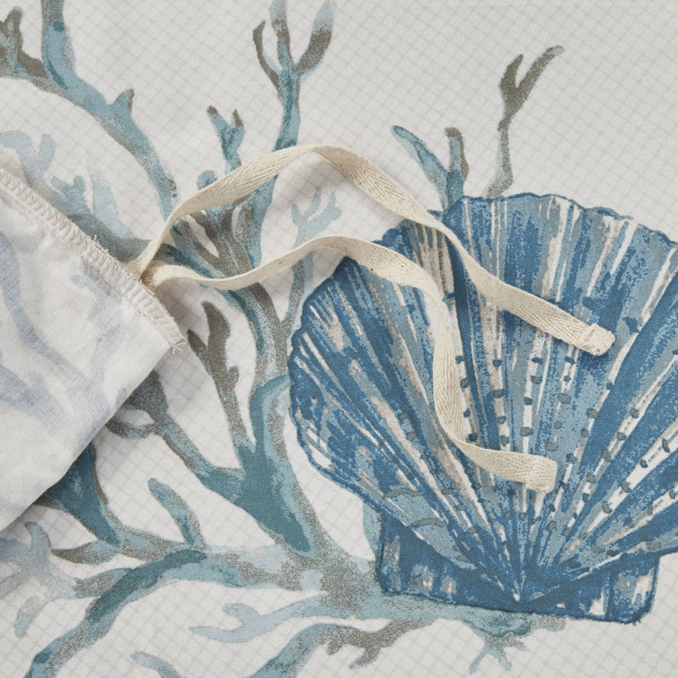 Aqua Coastal Cotton Sateen King Duvet Cover Set