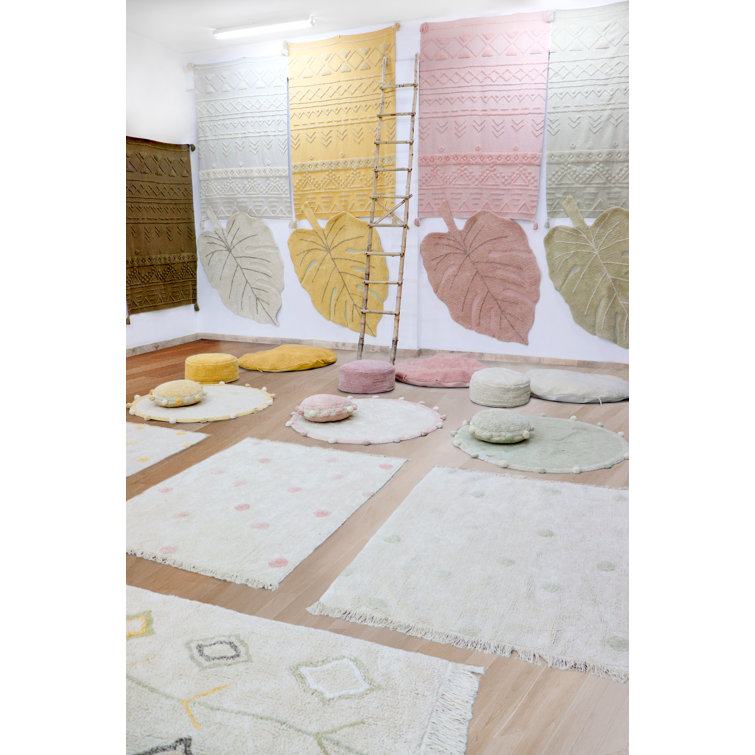 Honey Dots Handmade Wool Rectangular Washable Rug