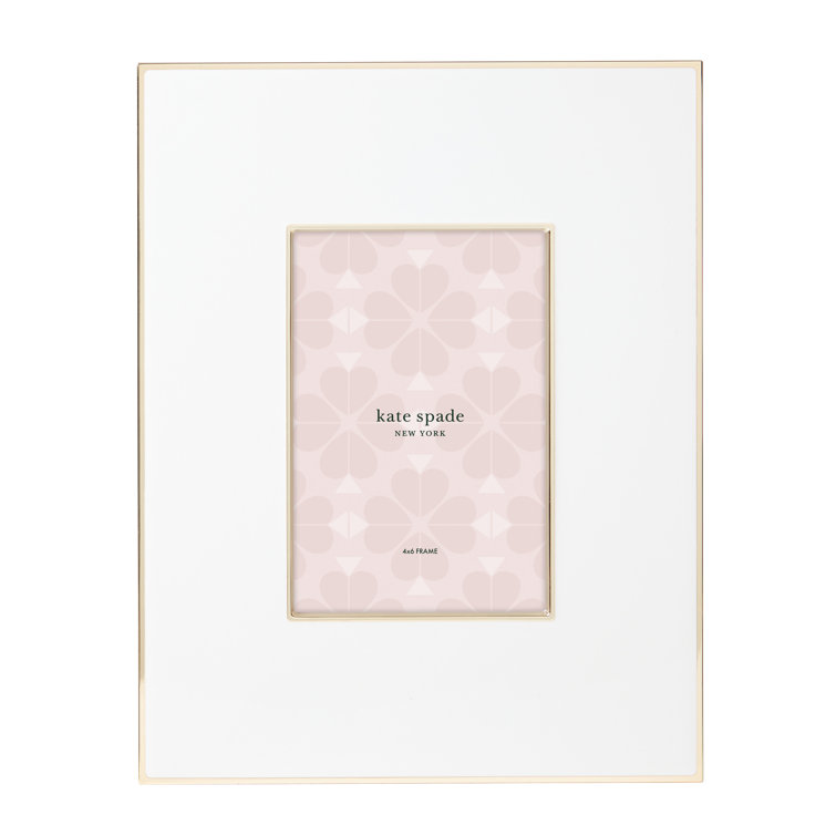 White and Gold 4x6 Stainless Steel Tabletop Picture Frame