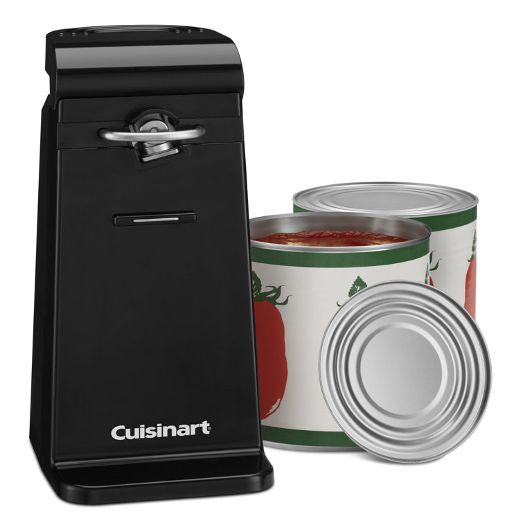 Black Electric Side-Cut Can Opener with Magnet