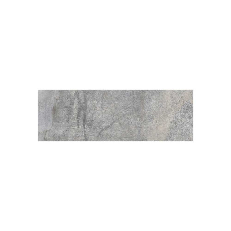 Silver 4" x 12" Porcelain Matte Subway Floor and Wall Tile