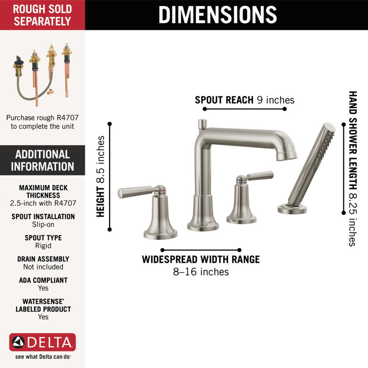 SAYLOR™ Roman Tub Trim