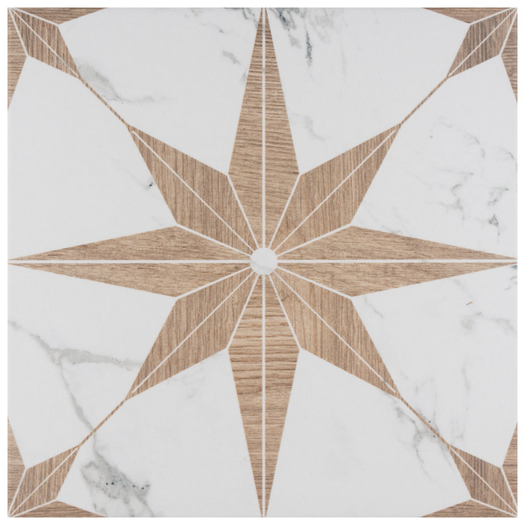 Noce Marble Look Porcelain Wall and Floor Tile