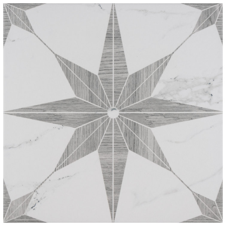 Silver Smoke 10" Porcelain Marble Look Wall & Floor Tile