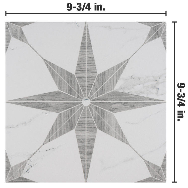 Silver Smoke 10" Porcelain Marble Look Wall & Floor Tile