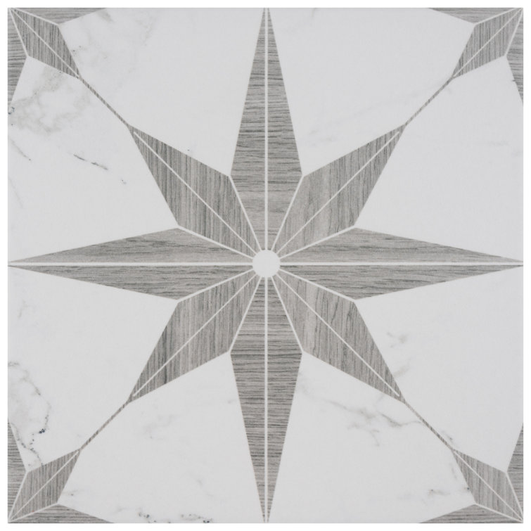 Silver Smoke 10" Porcelain Marble Look Wall & Floor Tile