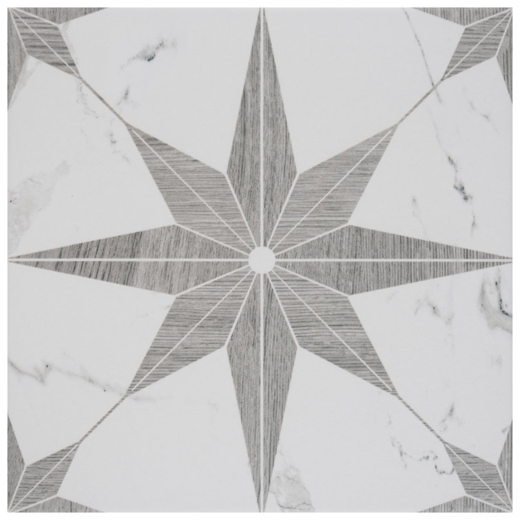 Silver Smoke 10" Porcelain Marble Look Wall & Floor Tile