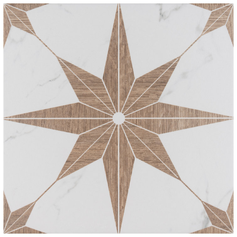 Noce Marble Look Porcelain Wall and Floor Tile