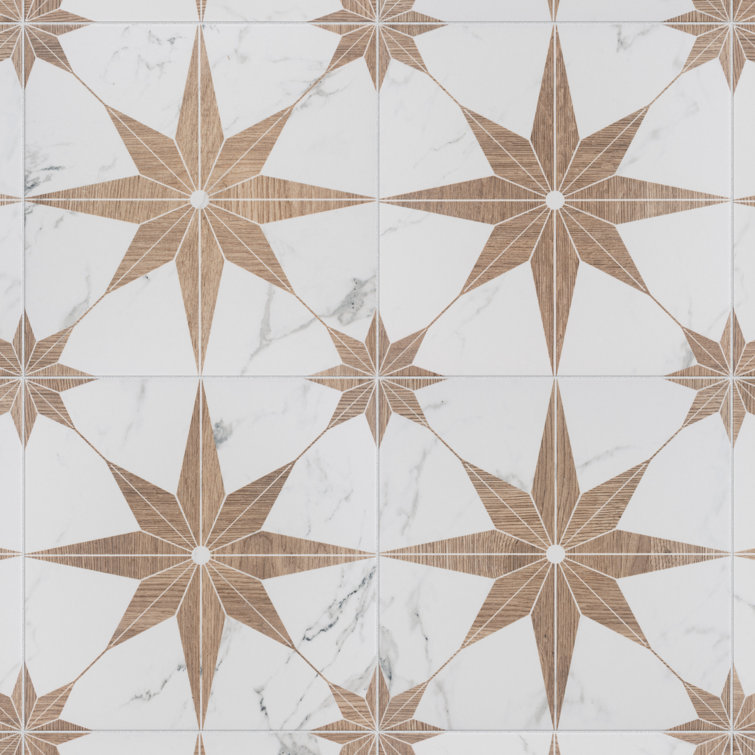 Noce Marble Look Porcelain Wall and Floor Tile