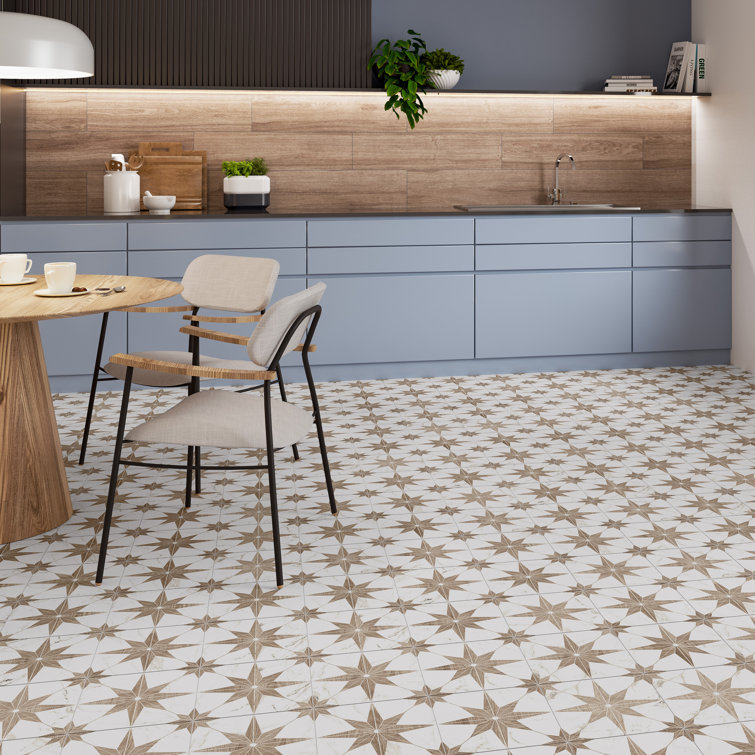 Noce Marble Look Porcelain Wall and Floor Tile