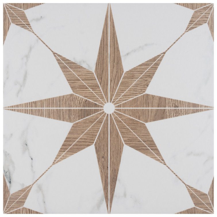 Noce Marble Look Porcelain Wall and Floor Tile