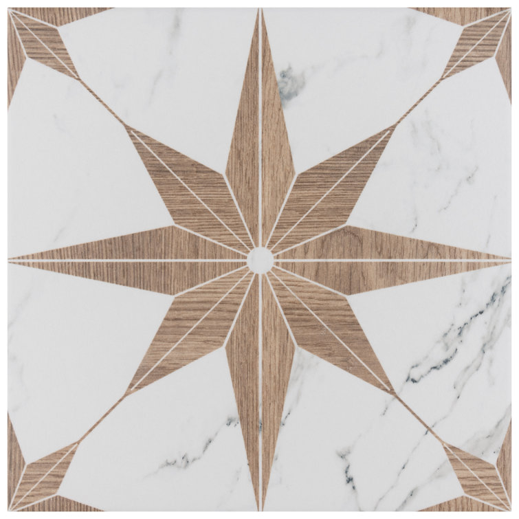 Noce Marble Look Porcelain Wall and Floor Tile